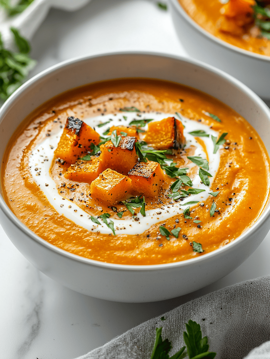 Velvet Autumn: Spiced Butternut Squash & Ginger Soup