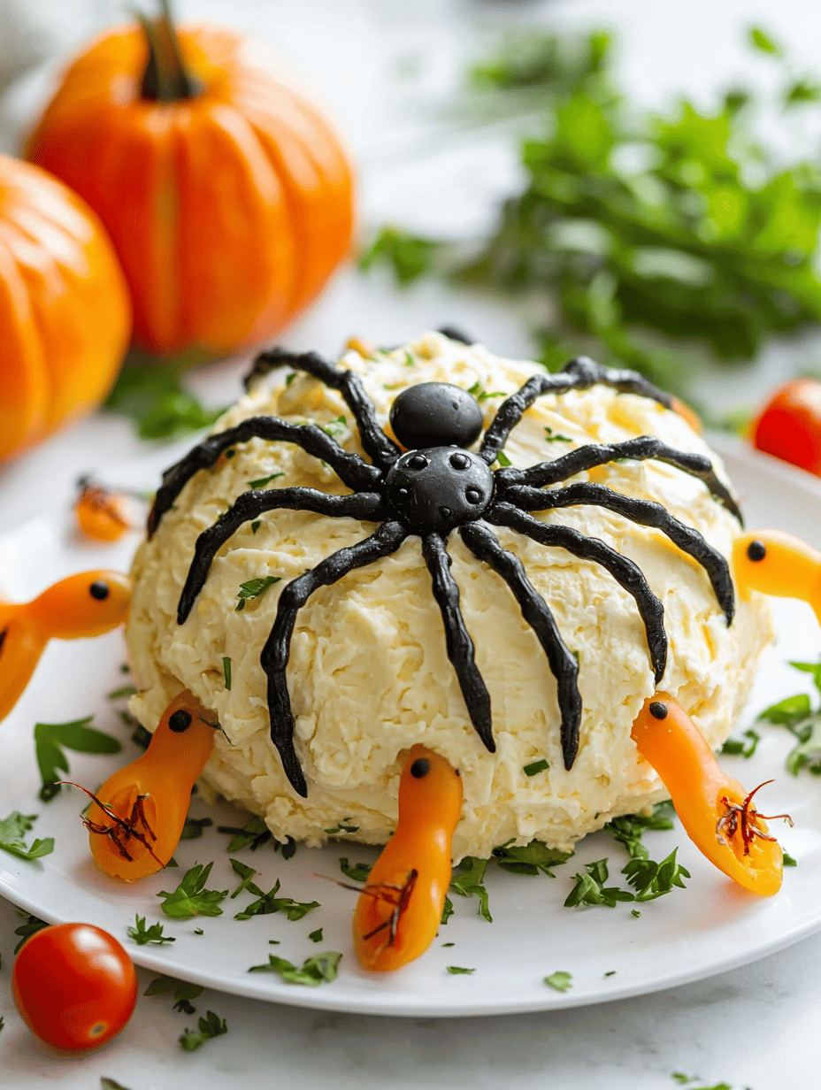 Spooky Spider Cheese Ball: A Ghoulishly Good Party Staple