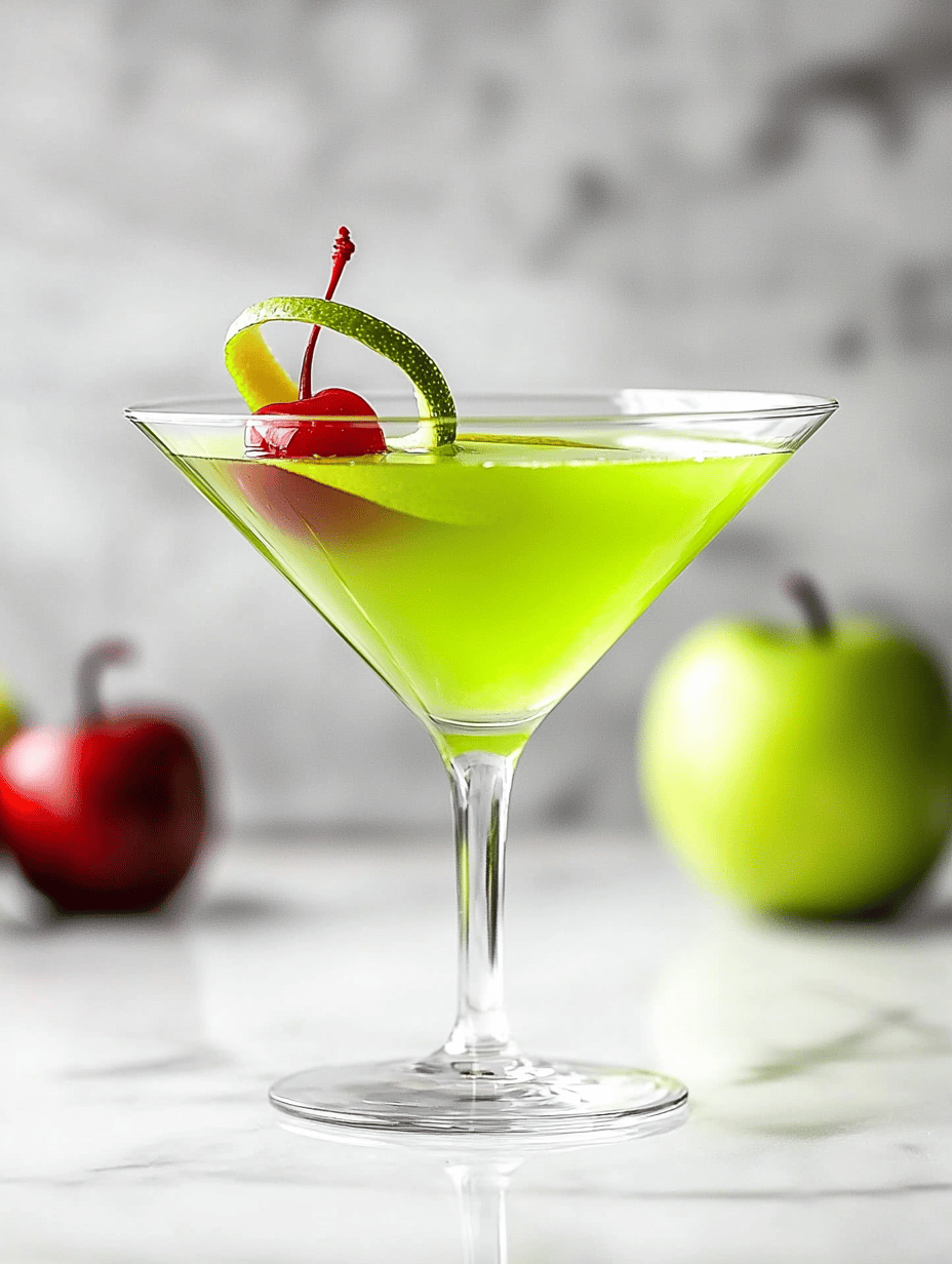 Spine-Chilling Sparkle: Halloween Poison Apple Martini Magic