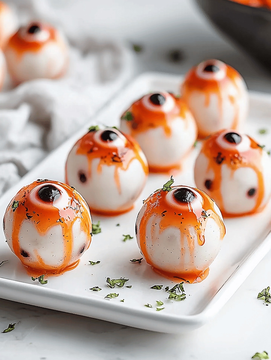 Spooky Yet Sophisticated: Halloween Eyeball Caprese Bites