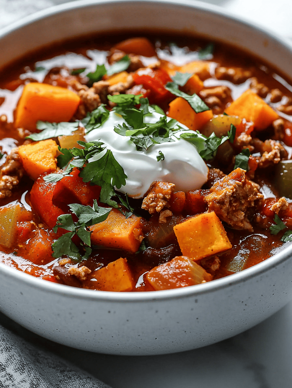 Fall in a Bowl: Savory Turkey Chili with Sweet Potatoes
